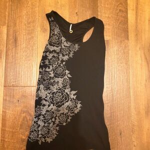 Black Tank Top Robin K Tribal Design